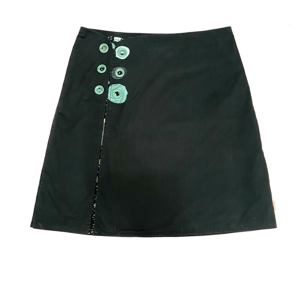 Skunkfunk Green Wrap Cotton Skirt sz 3 - Picture 1 of 6